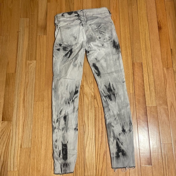 Zara Black and White Tie Diy Jeans Size 4 - Picture 5 of 5